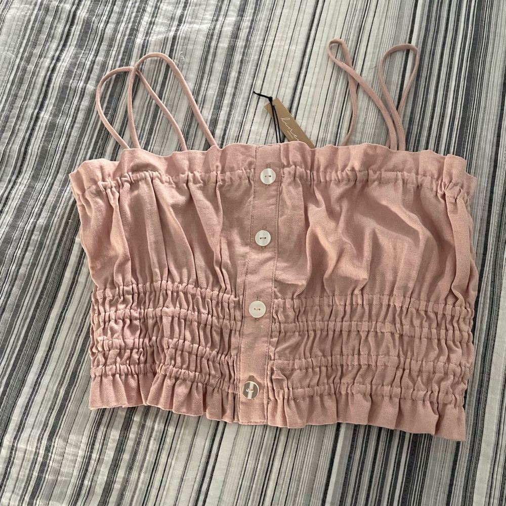 Love tree cinched Summer crop top